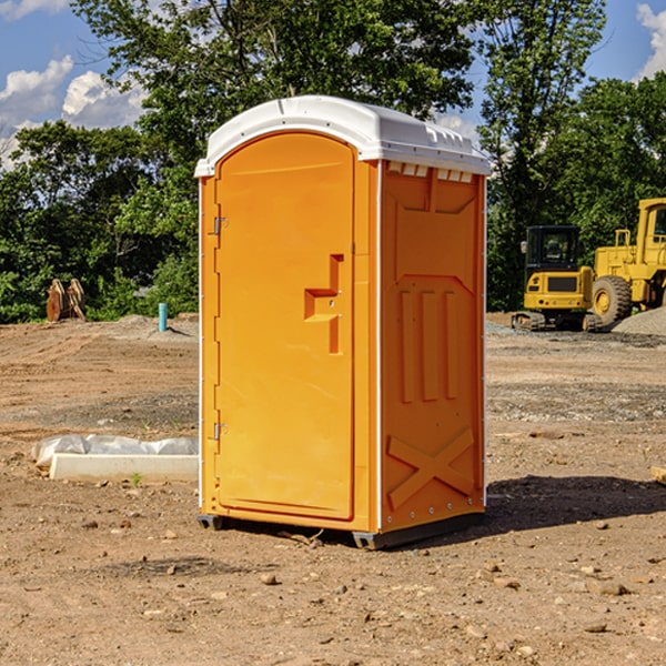 can i customize the exterior of the porta potties with my event logo or branding in Clio IA